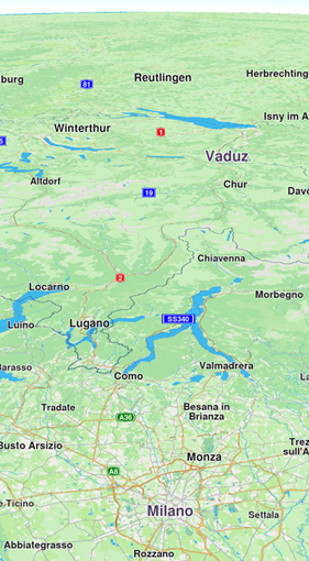 Map with 60 view angle