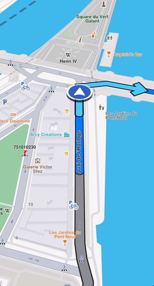Parsed Route Displayed in Default Gray Color