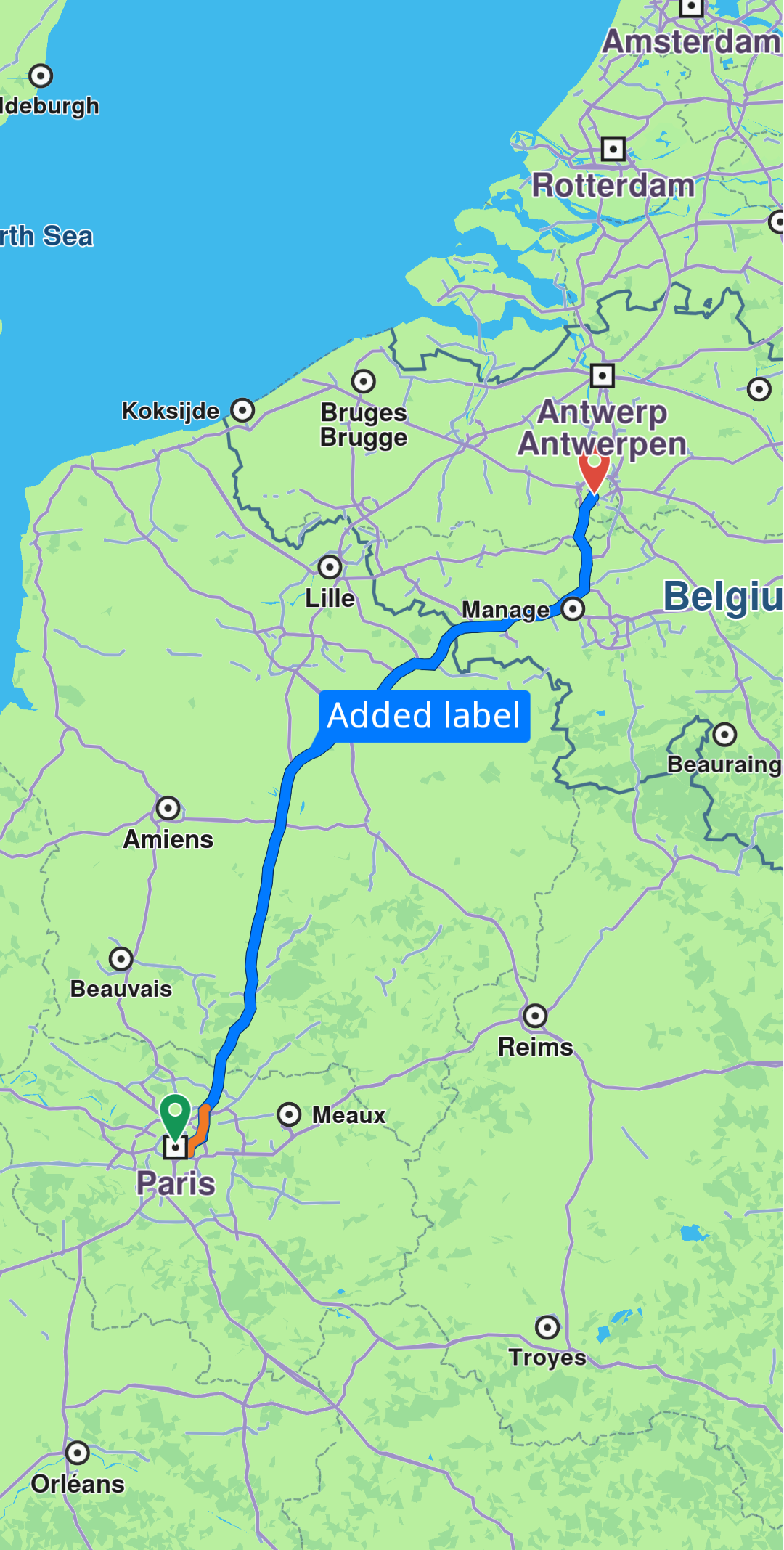 Route with label